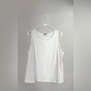 Croft & Barrow Women’s Cream Cottagecore Coastal Tank Top size XL